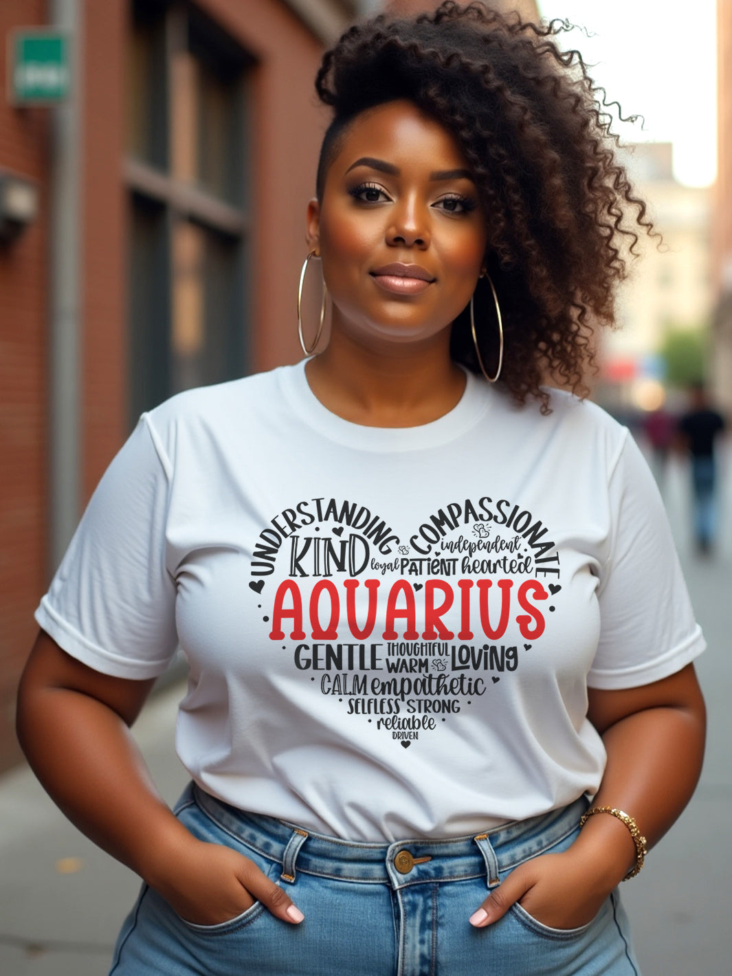 AQUARIUS TRAITS HEART T-SHIRT