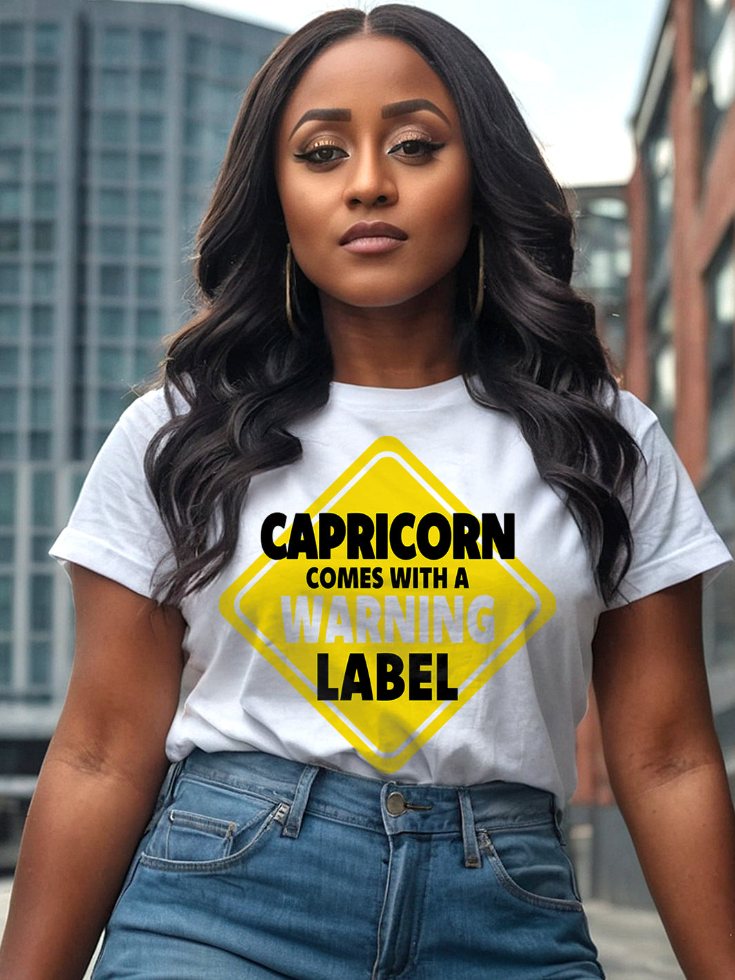 CAPRICORN COMES WITH A WARNING LABEL T-SHIRT