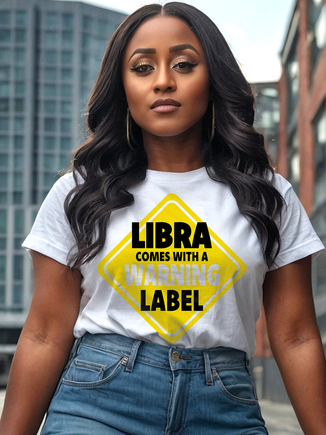 LIBRA COMES WITH A WARNING LABEL T-SHIRT