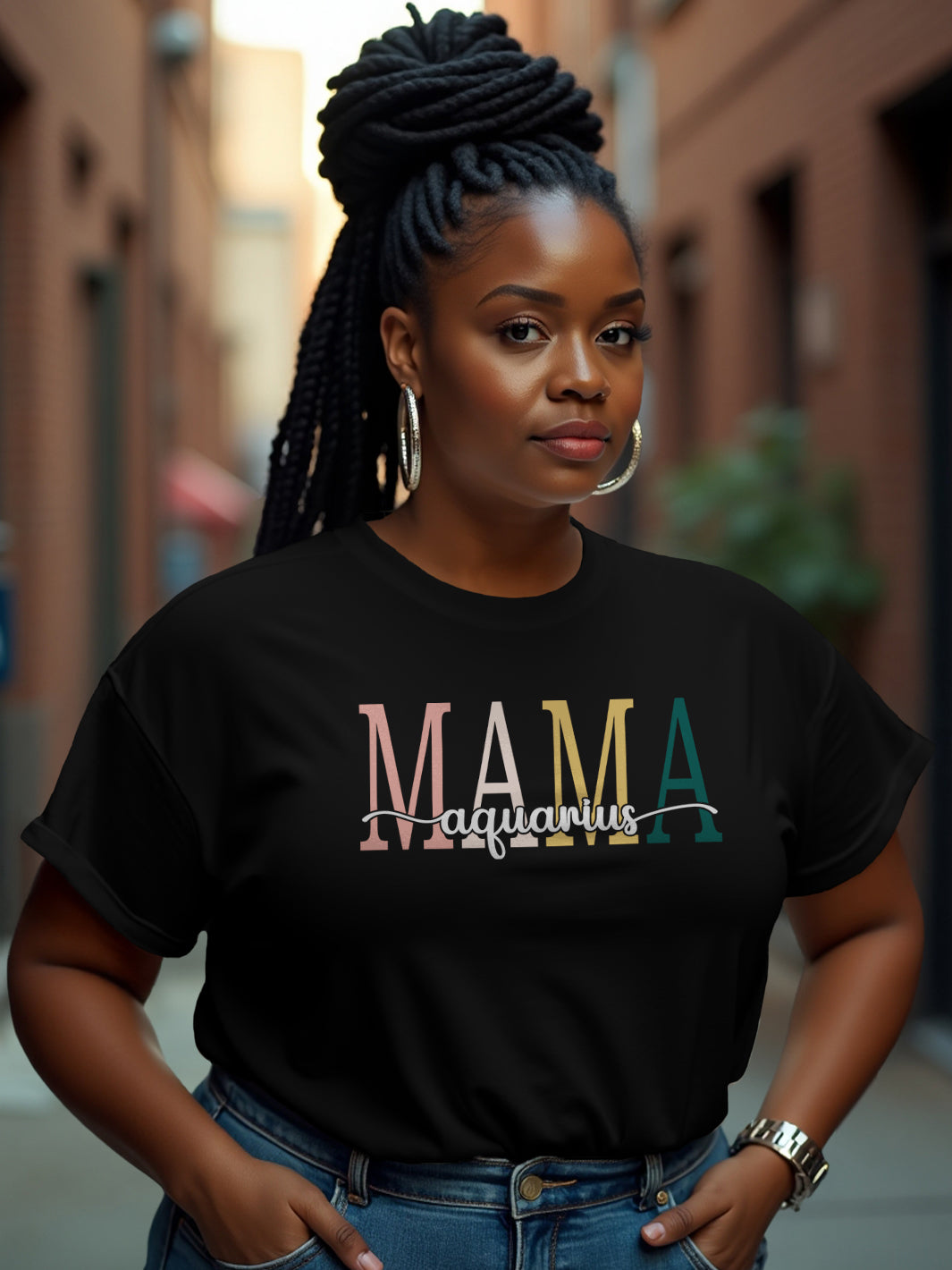 AQUARIUS MAMA T-SHIRT | Quirky Love, Constant Vibes