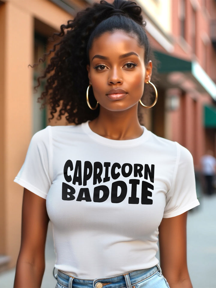 CAPRICORN BADDIE T-SHIRT | Quiet Grind, Loud Flex