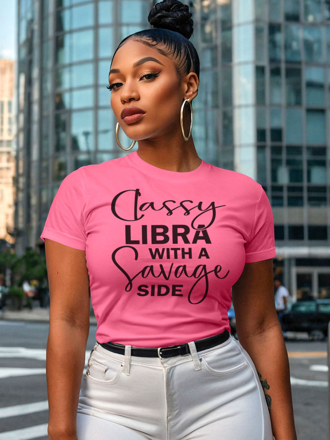 Classy Libra with a Savage Side | Street Style Zodiac T‑Shirt