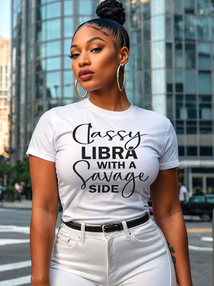 Classy Libra with a Savage Side | Street Style Zodiac T‑Shirt