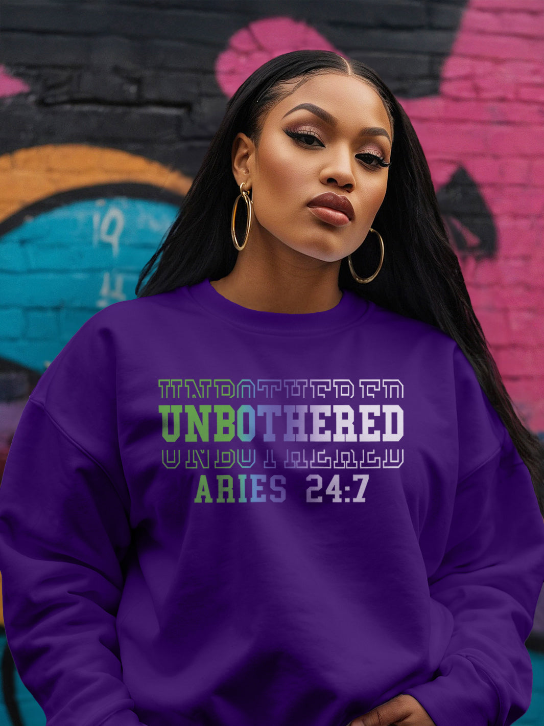 UNBOTHERED ARIES SWEATSHIRT | First In, Unfazed