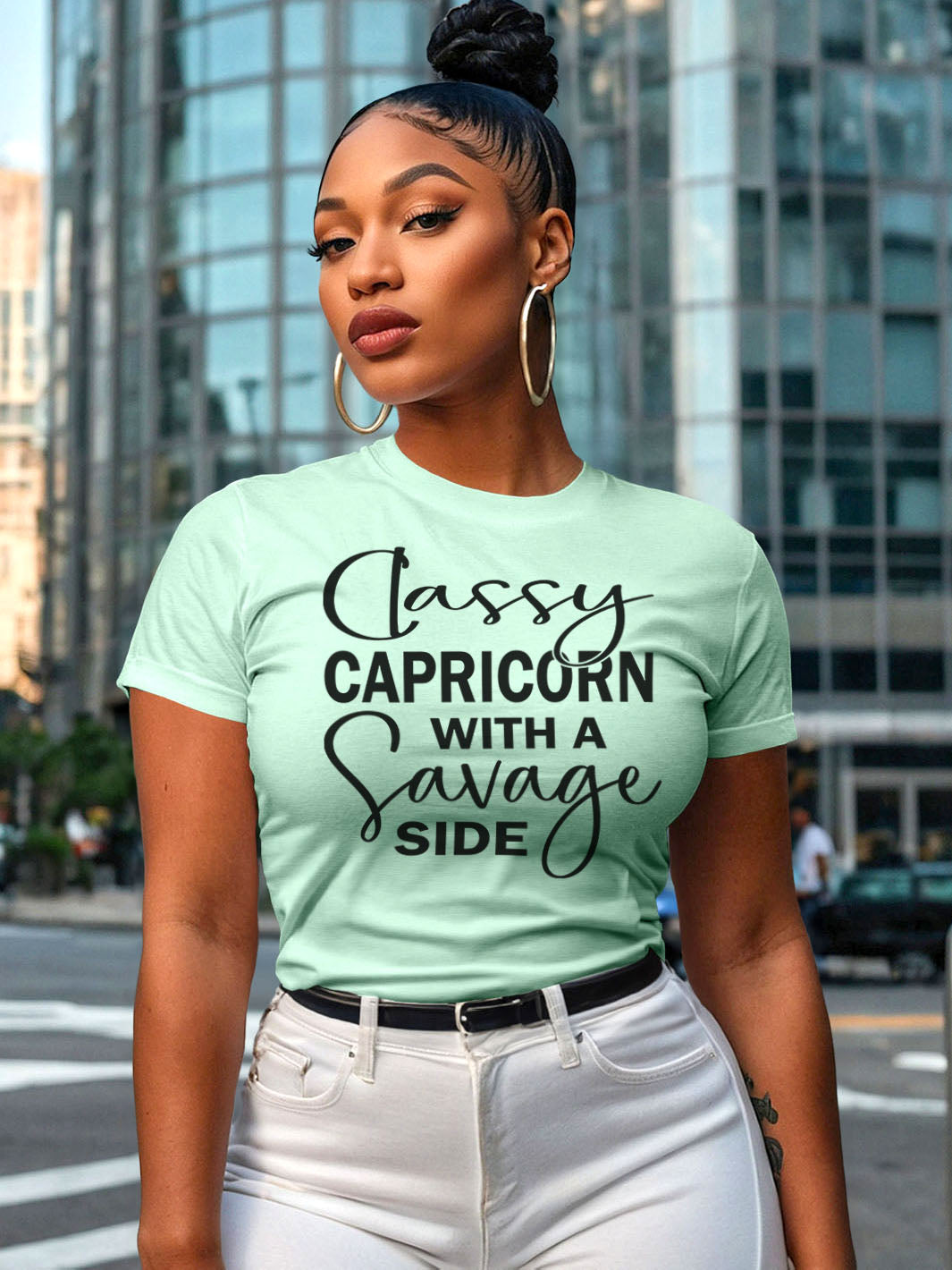 CLASSY CAPRICORN WITH A SAVAGE SIDE T-SHIRT