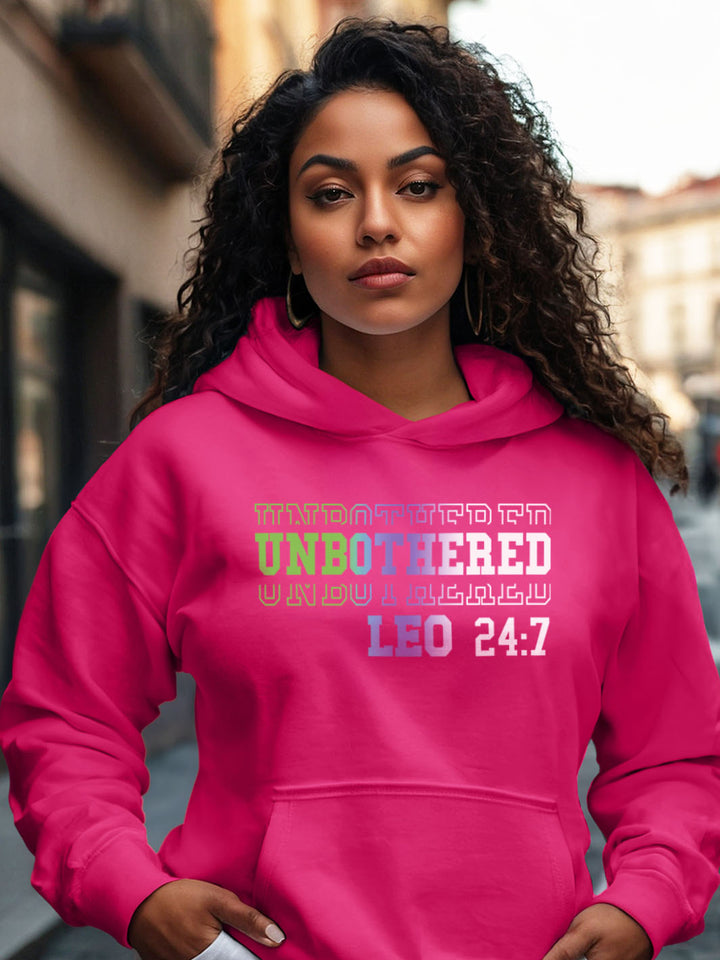 UNBOTHERED LEO HOODIE | Always Booked, Never Bothered