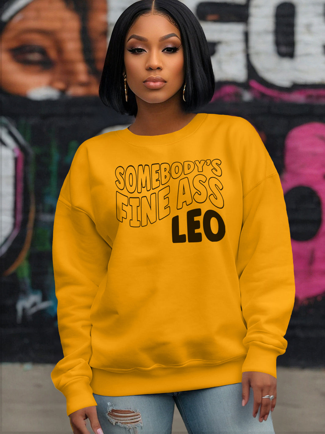 SOMEBODYS FINE ASS LEO SWEATSHIRT | Majestic Glow