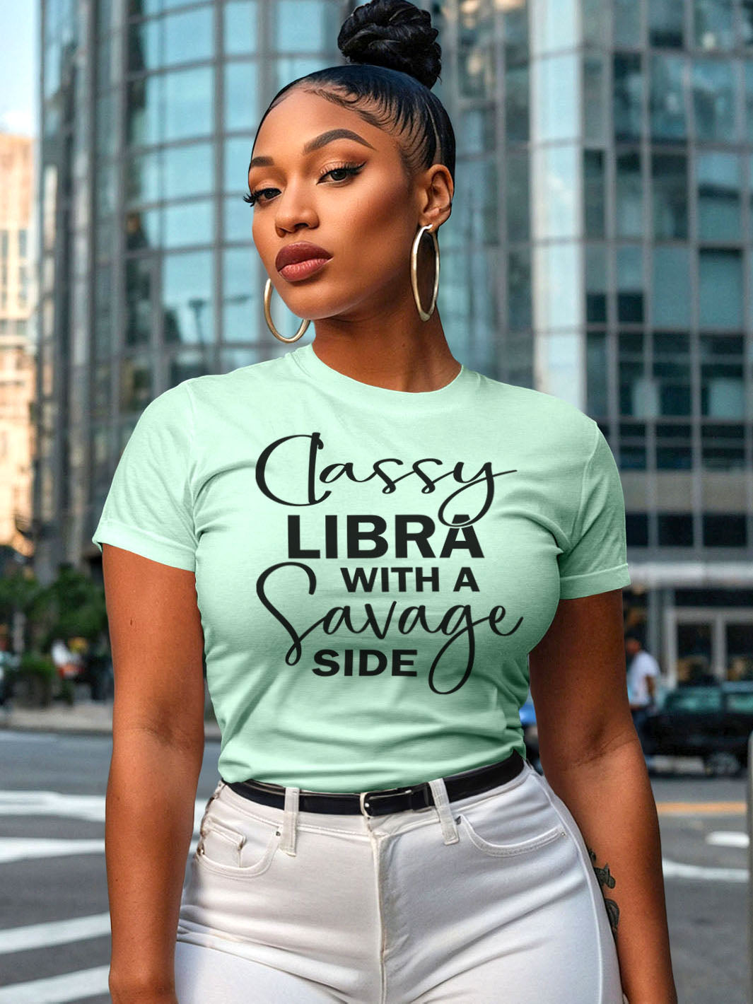 Classy Libra with a Savage Side | Street Style Zodiac T‑Shirt