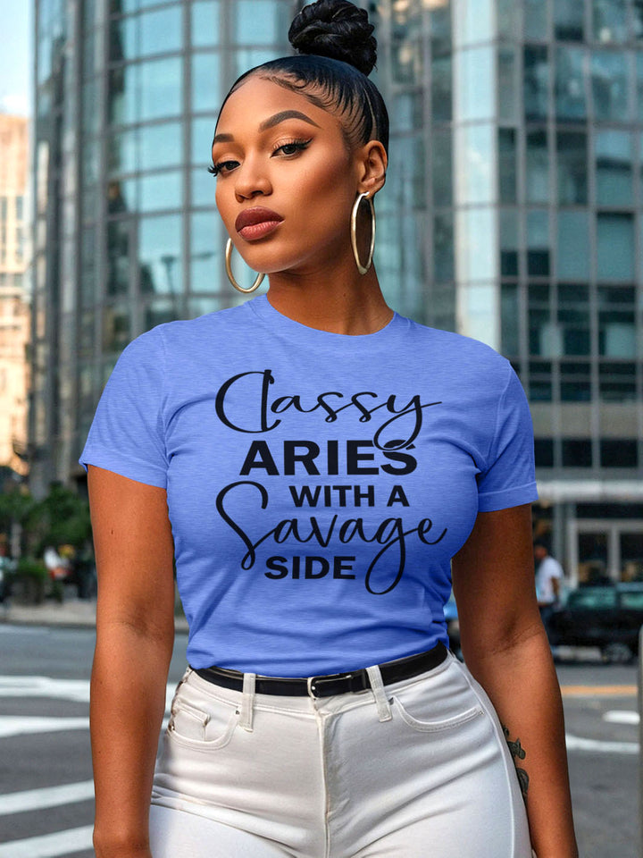 CLASSY ARIES WITH A SAVAGE SIDE T-SHIRT