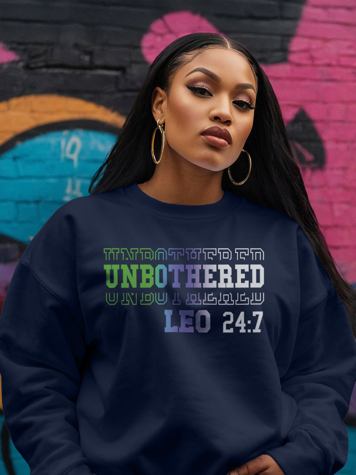 UNBOTHERED LEO SWEATSHIRT | Royal Silence Activated