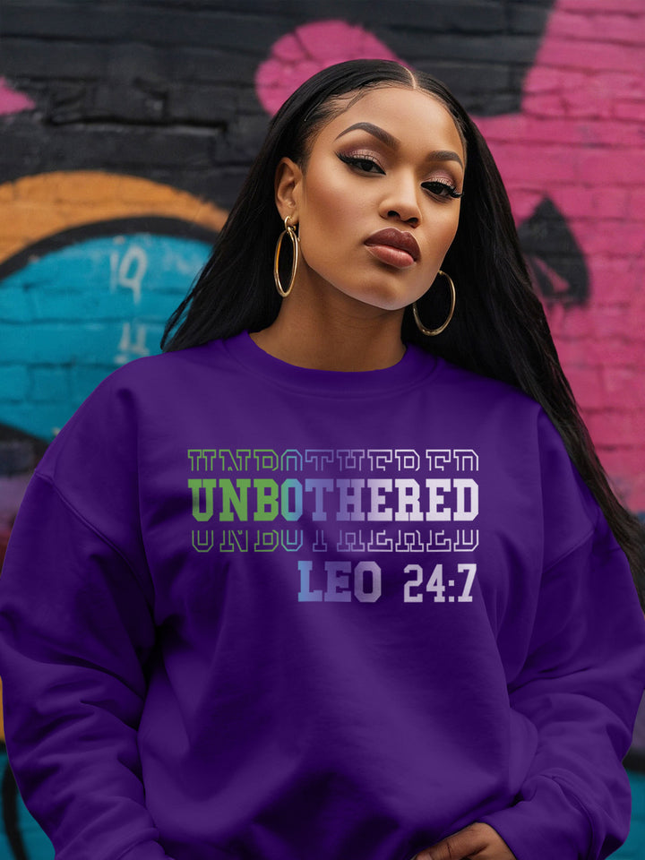 UNBOTHERED LEO SWEATSHIRT | Royal Silence Activated