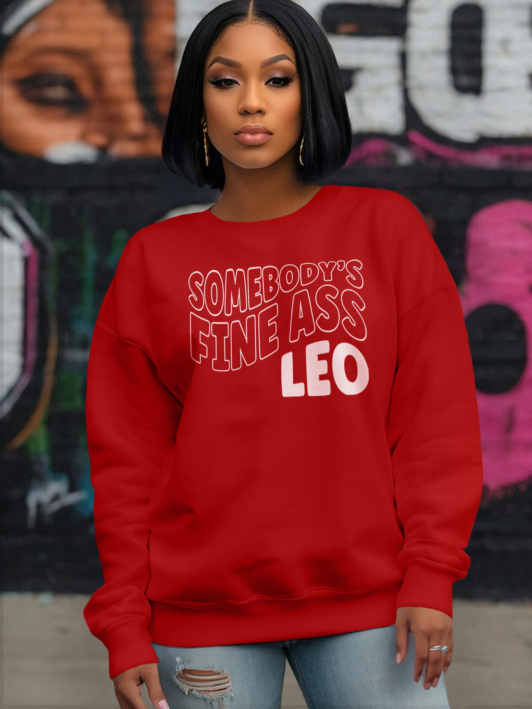 SOMEBODYS FINE ASS LEO SWEATSHIRT | Majestic Glow