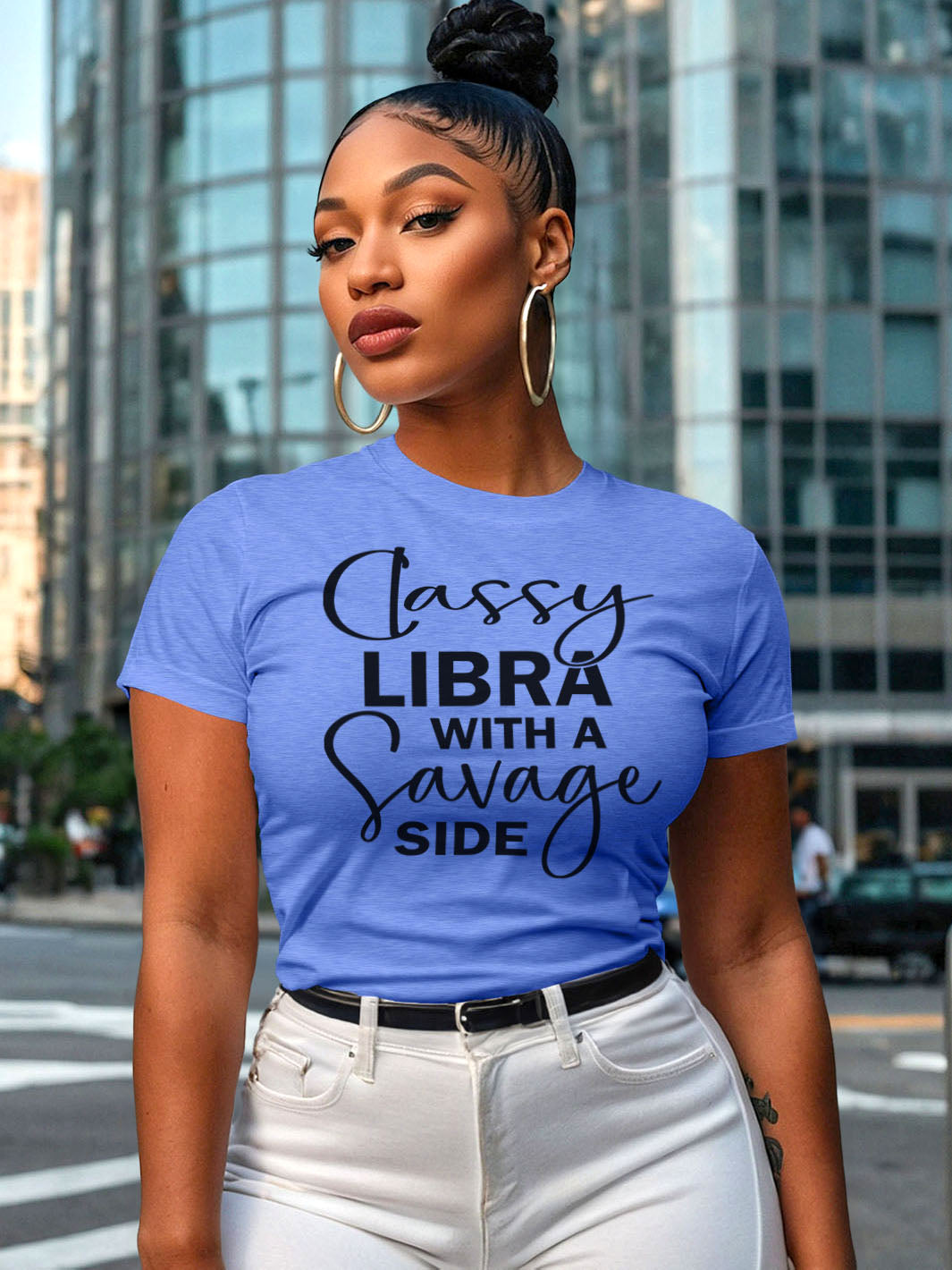 Classy Libra with a Savage Side | Street Style Zodiac T‑Shirt