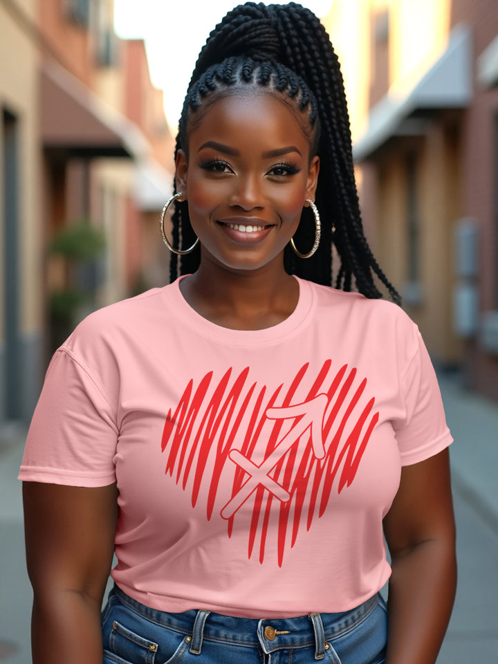Sagittarius Heart Symbol T-Shirt | Sagittarius Free-Spirit Astrology Tee
