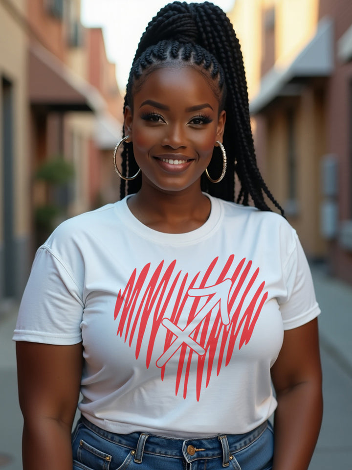Sagittarius Heart Symbol T-Shirt | Sagittarius Free-Spirit Astrology Tee