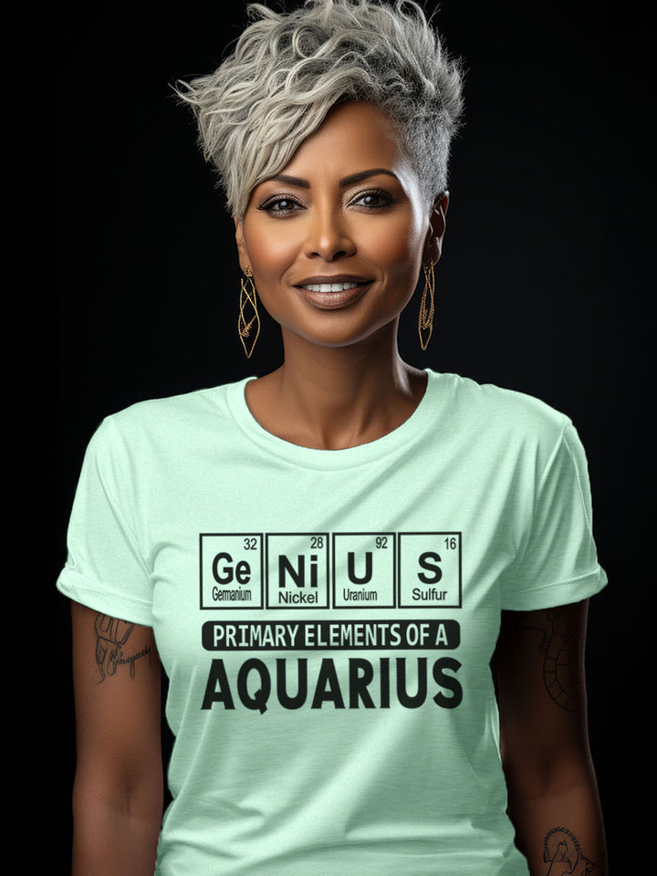 PRIMARY ELEMENTS OF A AQUARIUS ELEMENTS T-SHIRT