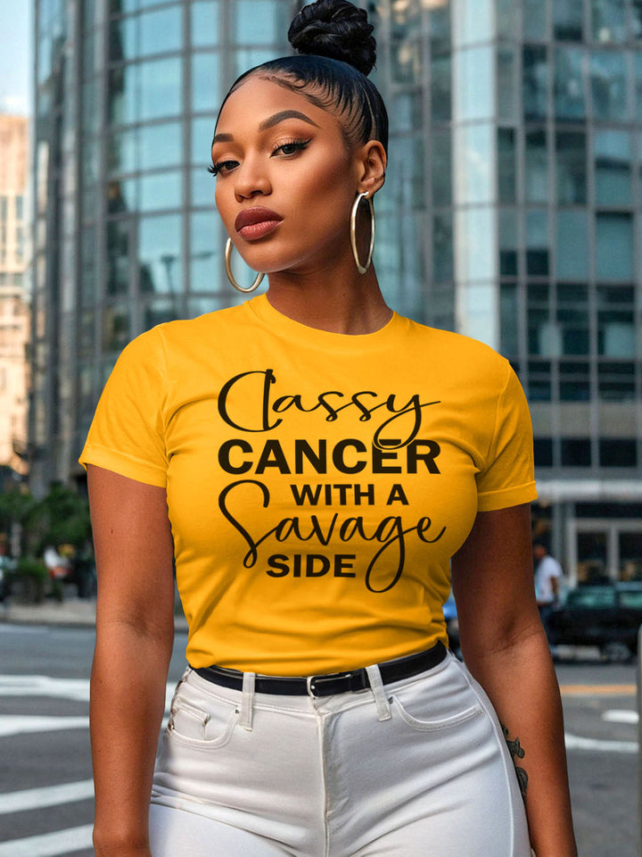 CLASSY CANCER WITH A SAVAGE SIDE T-SHIRT