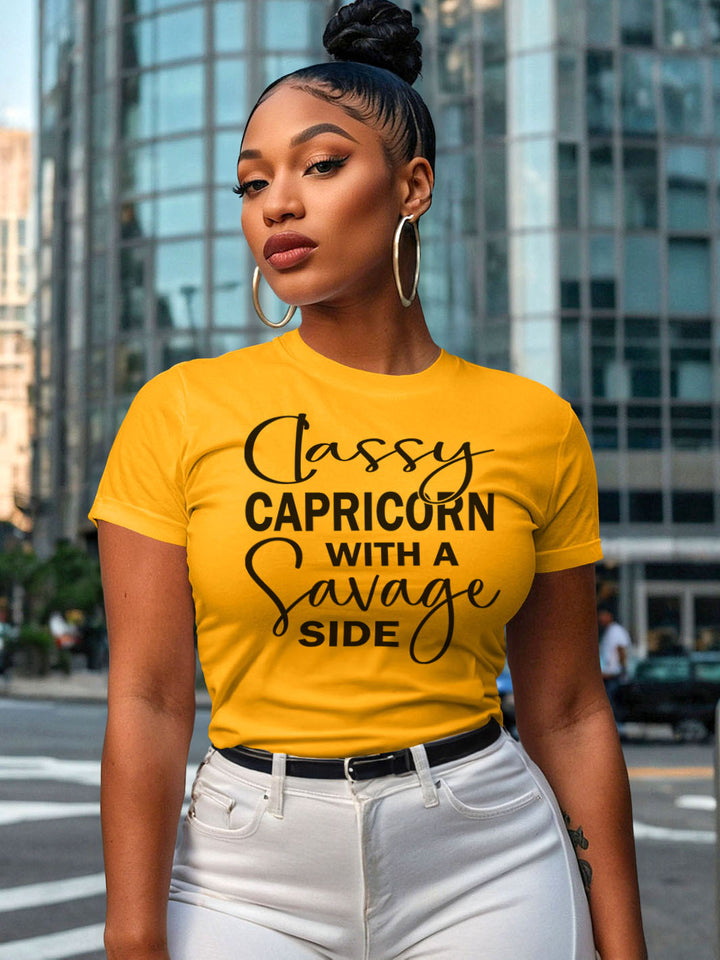 CLASSY CAPRICORN WITH A SAVAGE SIDE T-SHIRT