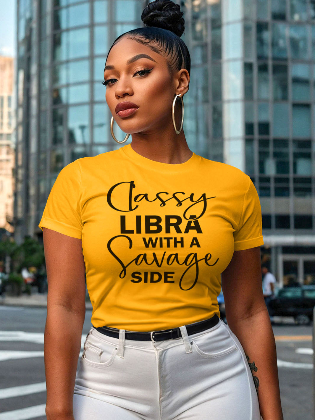 Classy Libra with a Savage Side | Street Style Zodiac T‑Shirt