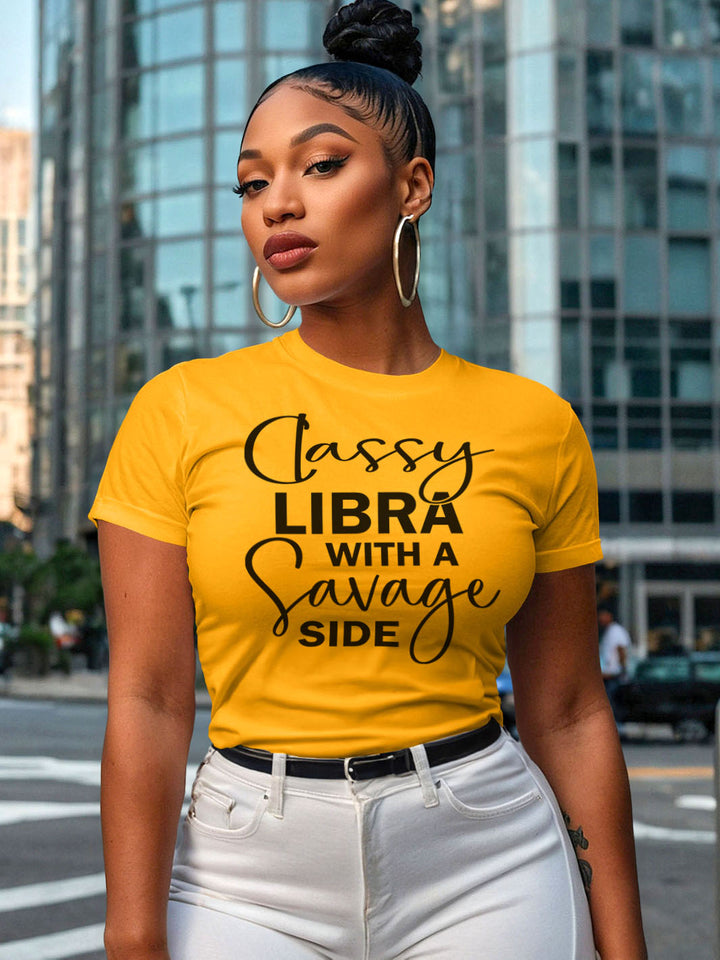 Classy Libra with a Savage Side | Street Style Zodiac T‑Shirt