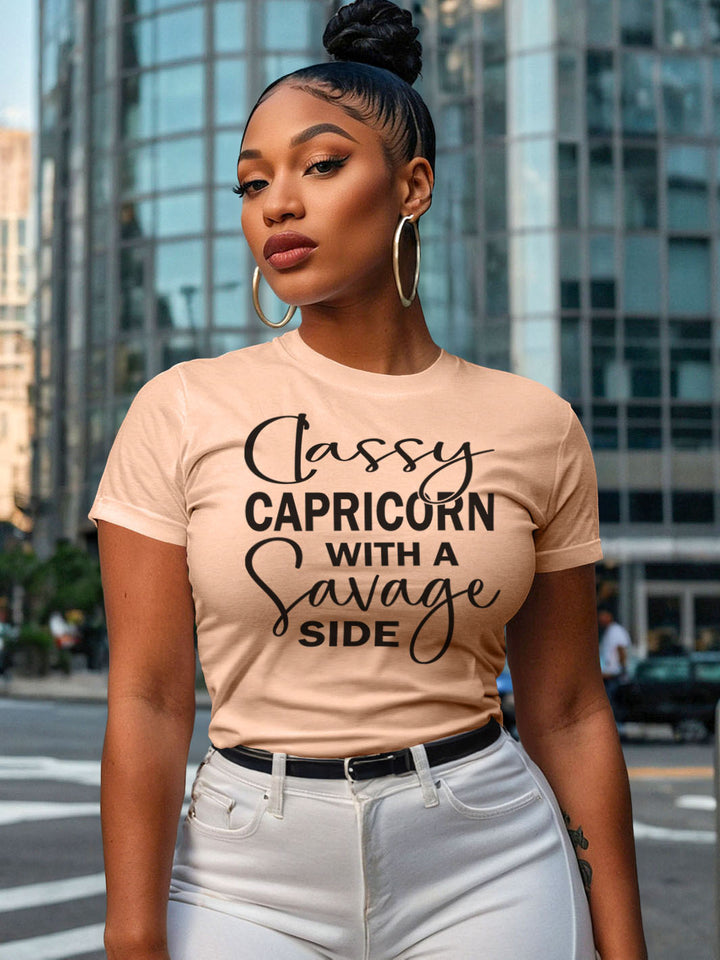 CLASSY CAPRICORN WITH A SAVAGE SIDE T-SHIRT