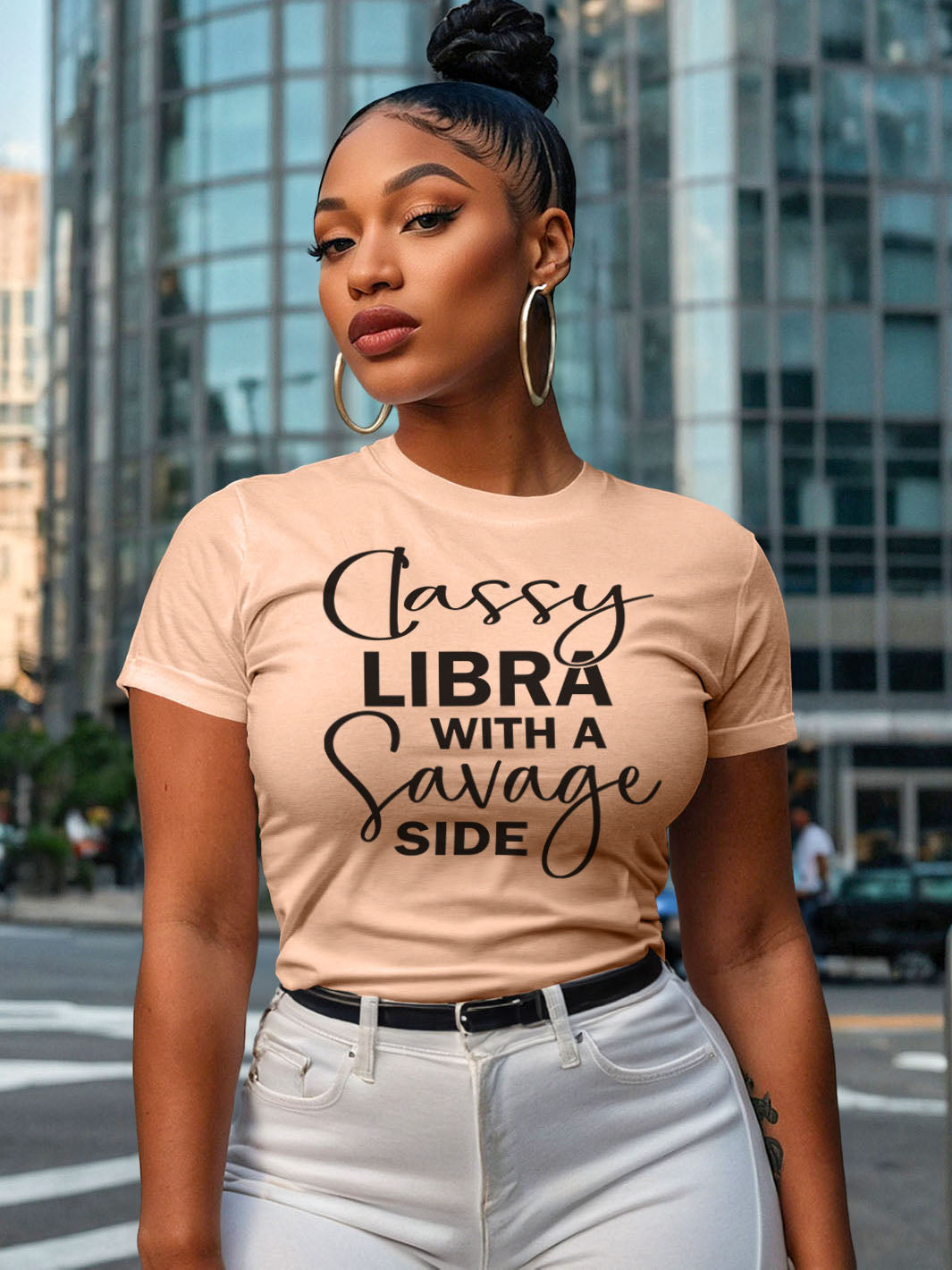 Classy Libra with a Savage Side | Street Style Zodiac T‑Shirt