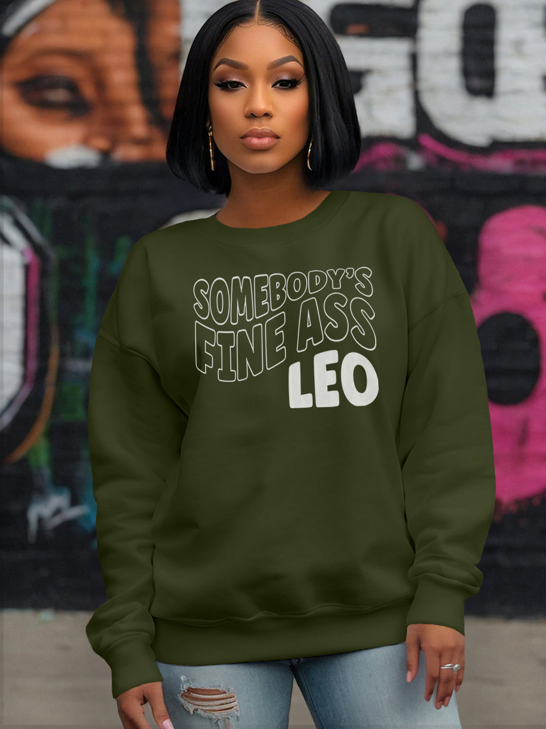 SOMEBODYS FINE ASS LEO SWEATSHIRT | Majestic Glow