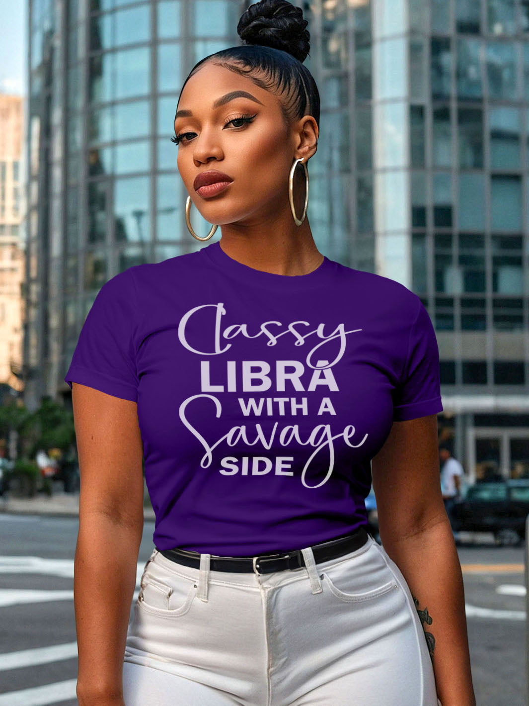 Classy Libra with a Savage Side | Street Style Zodiac T‑Shirt