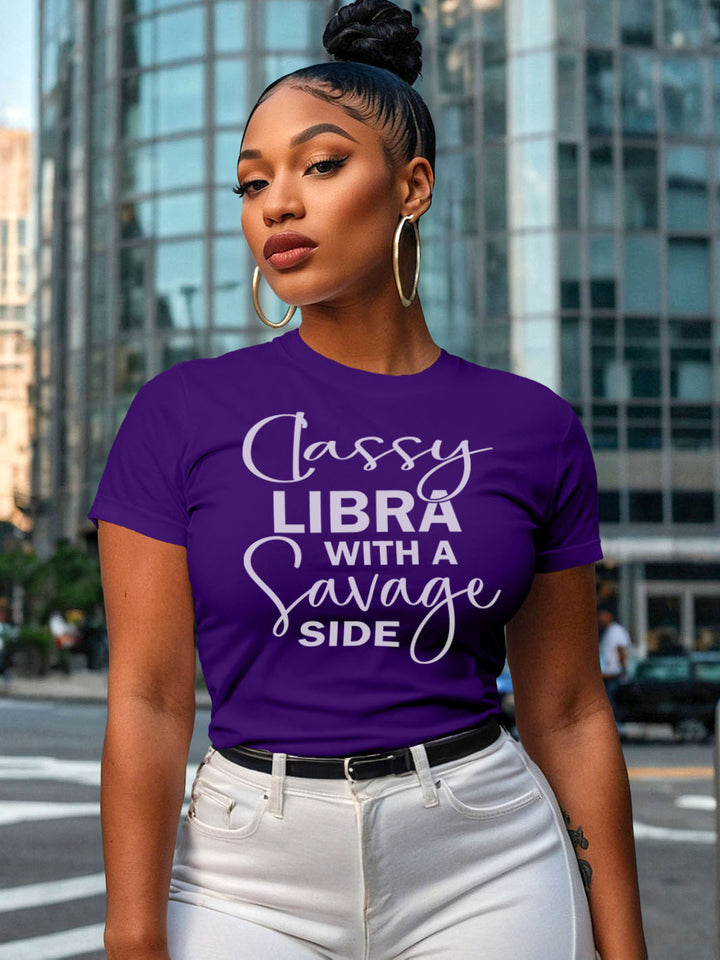 Classy Libra with a Savage Side | Street Style Zodiac T‑Shirt