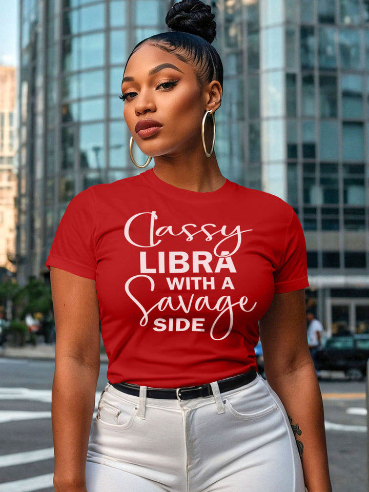 Classy Libra with a Savage Side | Street Style Zodiac T‑Shirt