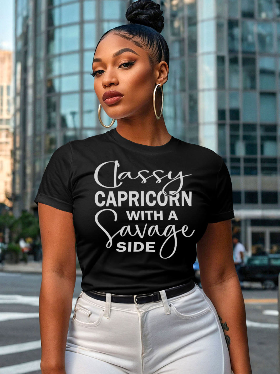 CLASSY CAPRICORN WITH A SAVAGE SIDE T-SHIRT