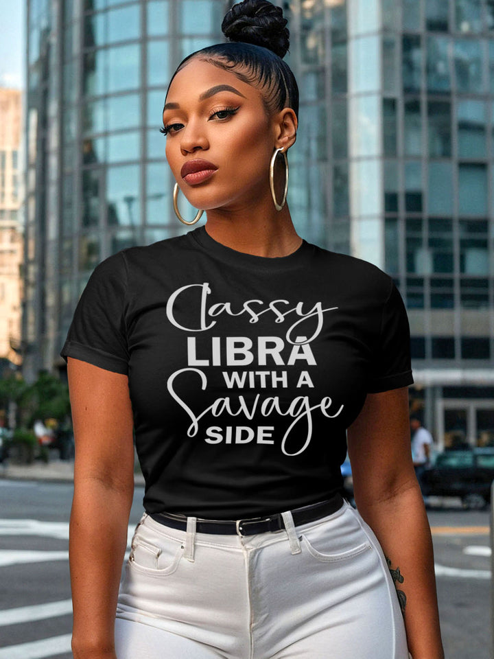 Classy Libra with a Savage Side | Street Style Zodiac T‑Shirt