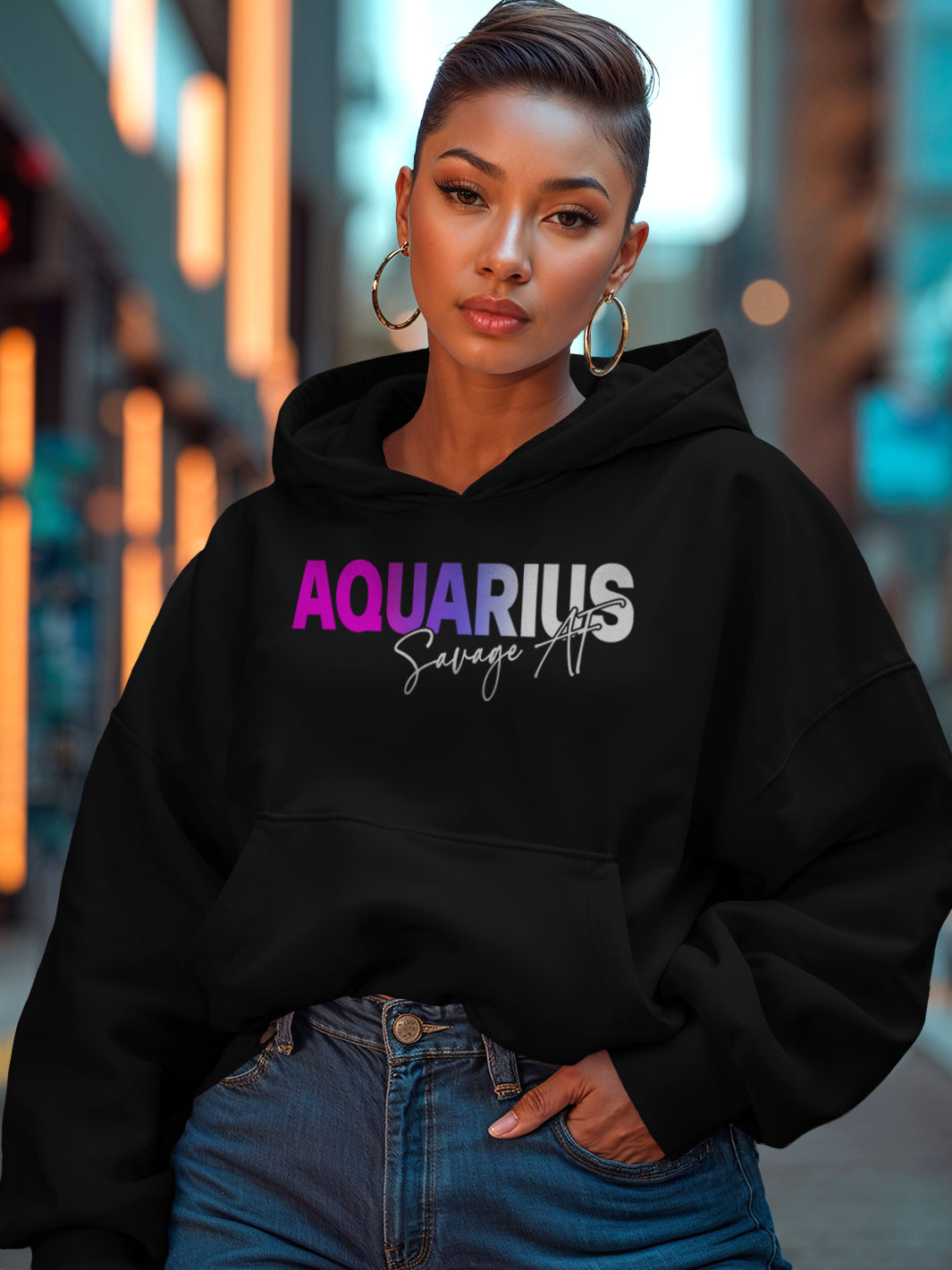 AQUARIUS SAVAGE AF HOODIE