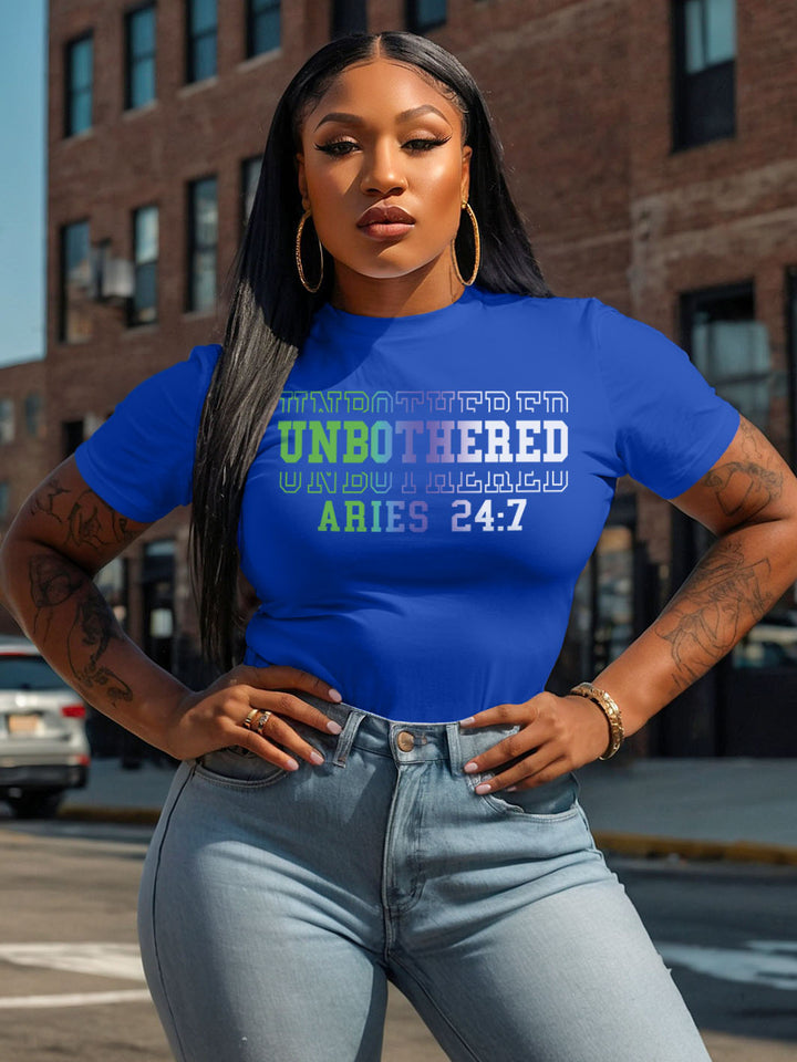 UNBOTHERED ARIES T-SHIRT | Zero Patience, All Power