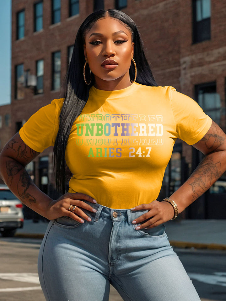 UNBOTHERED ARIES T-SHIRT | Zero Patience, All Power