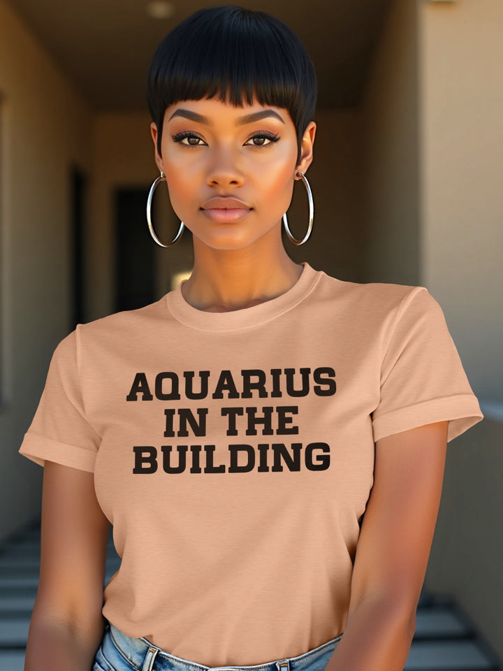 AQUARIUS IN THE BUILDING T-SHIRT