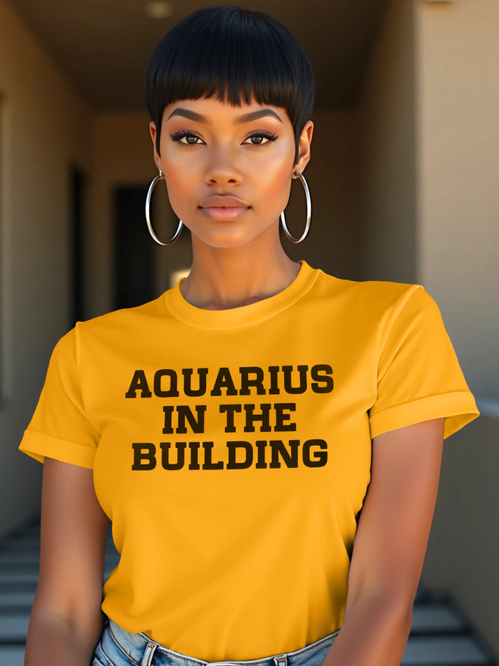 AQUARIUS IN THE BUILDING T-SHIRT