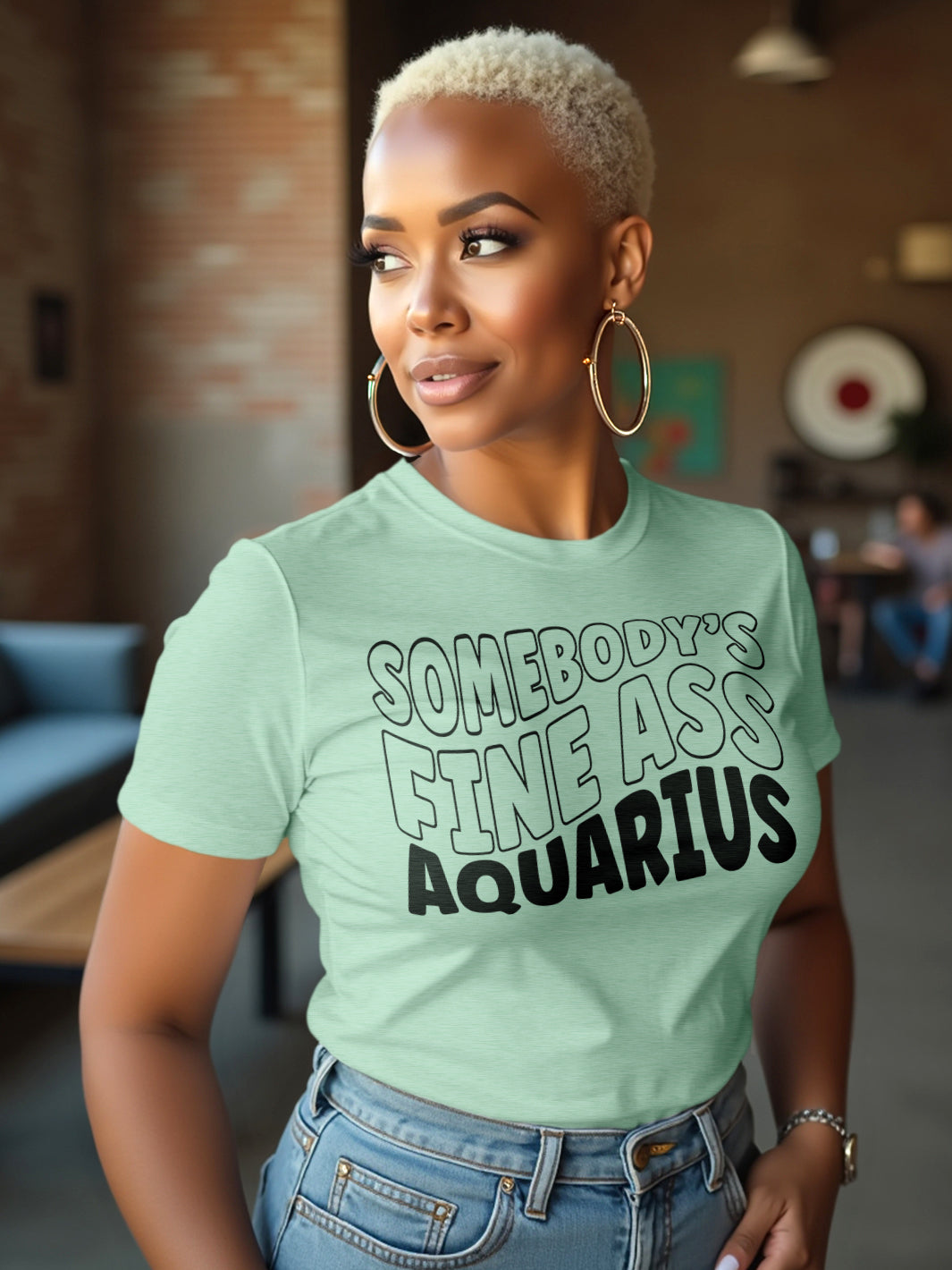 Somebody's Fine Ass Aquarius | Sexy Zodiac T-Shirt for the Taken Baddie