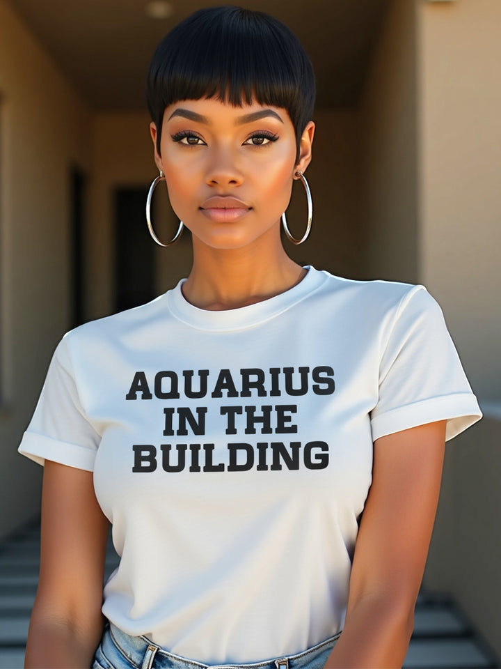 AQUARIUS IN THE BUILDING T-SHIRT