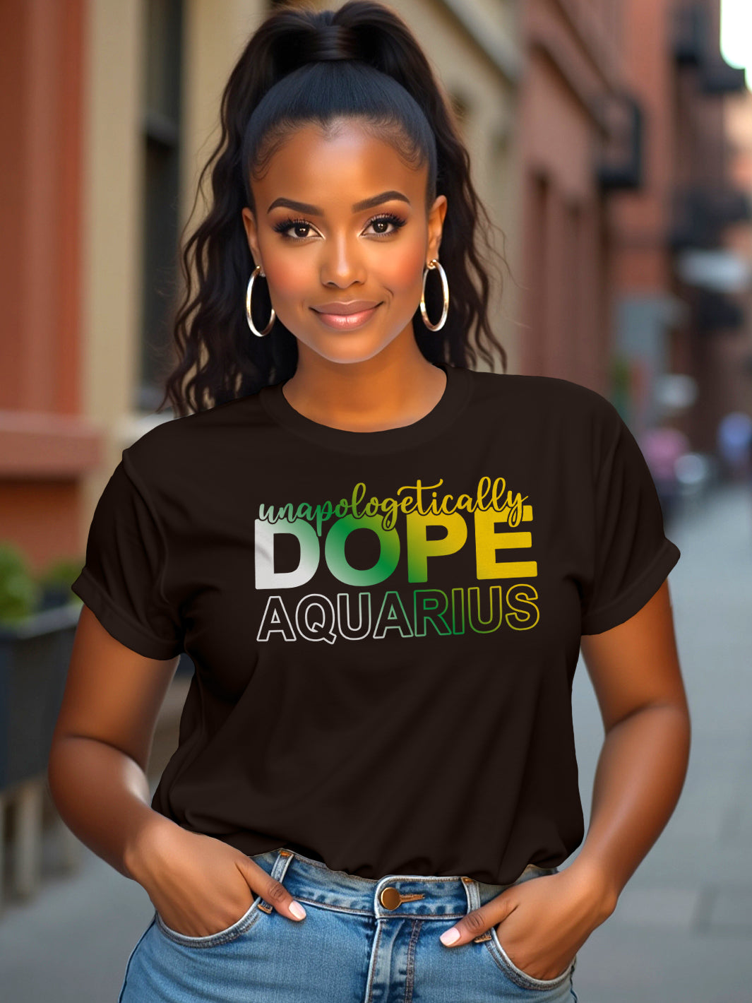 UNAPOLOGETICALLY DOPE AQUARIUS T-SHIRT