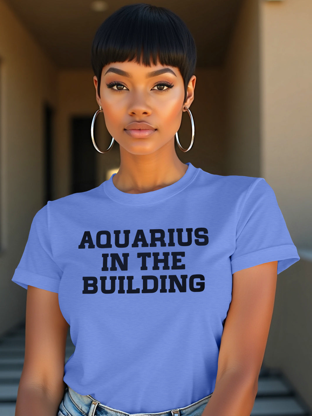 AQUARIUS IN THE BUILDING T-SHIRT