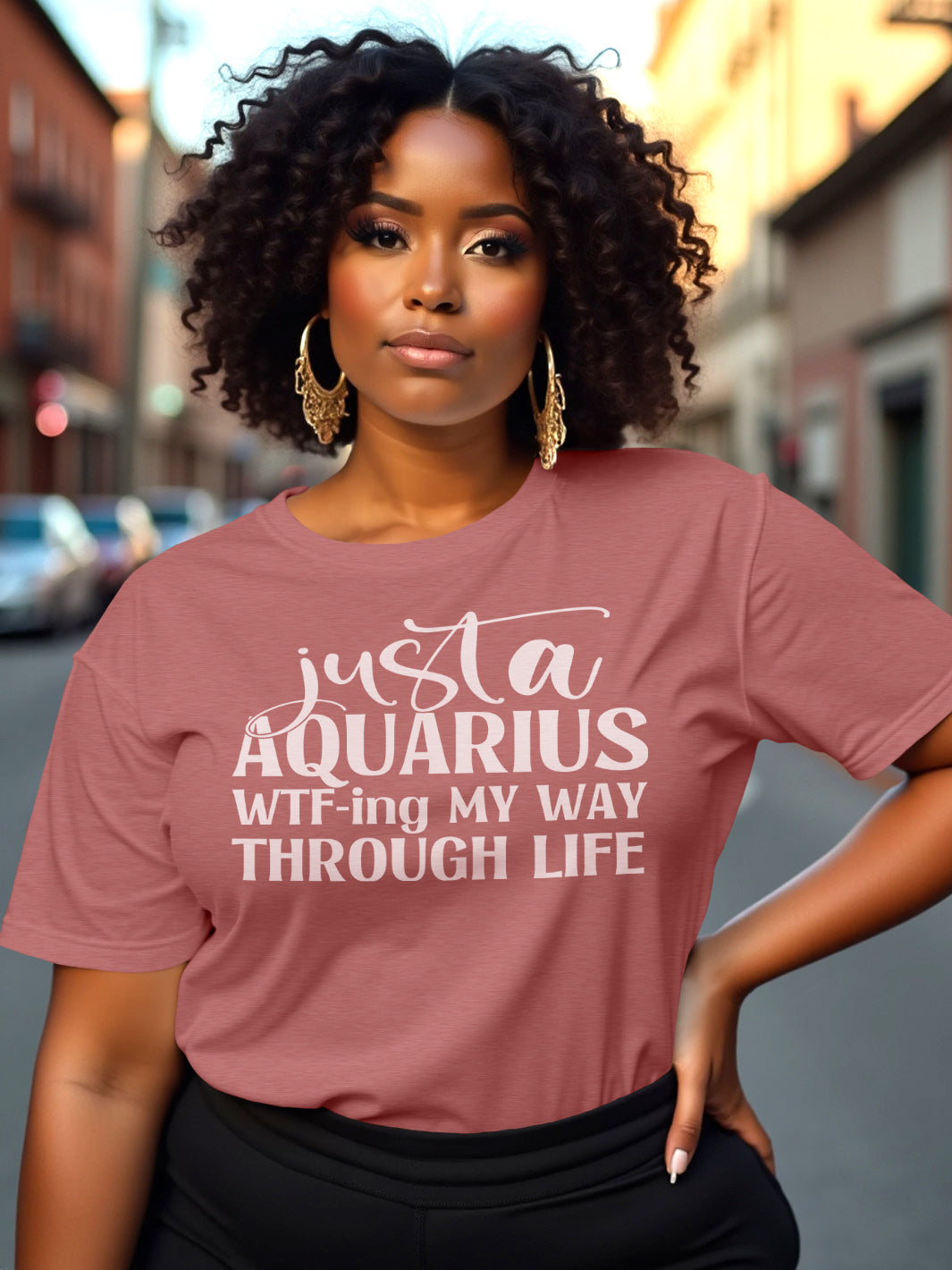 AQUARIUS WTF-ING THROUGH LIFE T-SHIRT