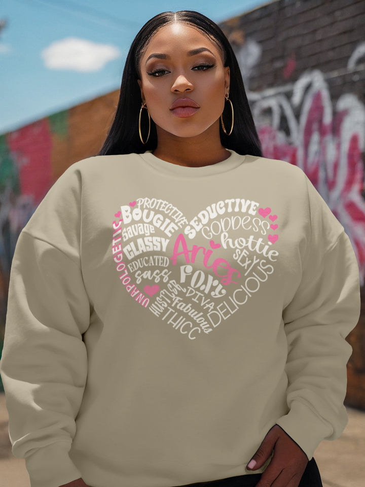 ARIES TRAITS HEART SWEATSHIRT