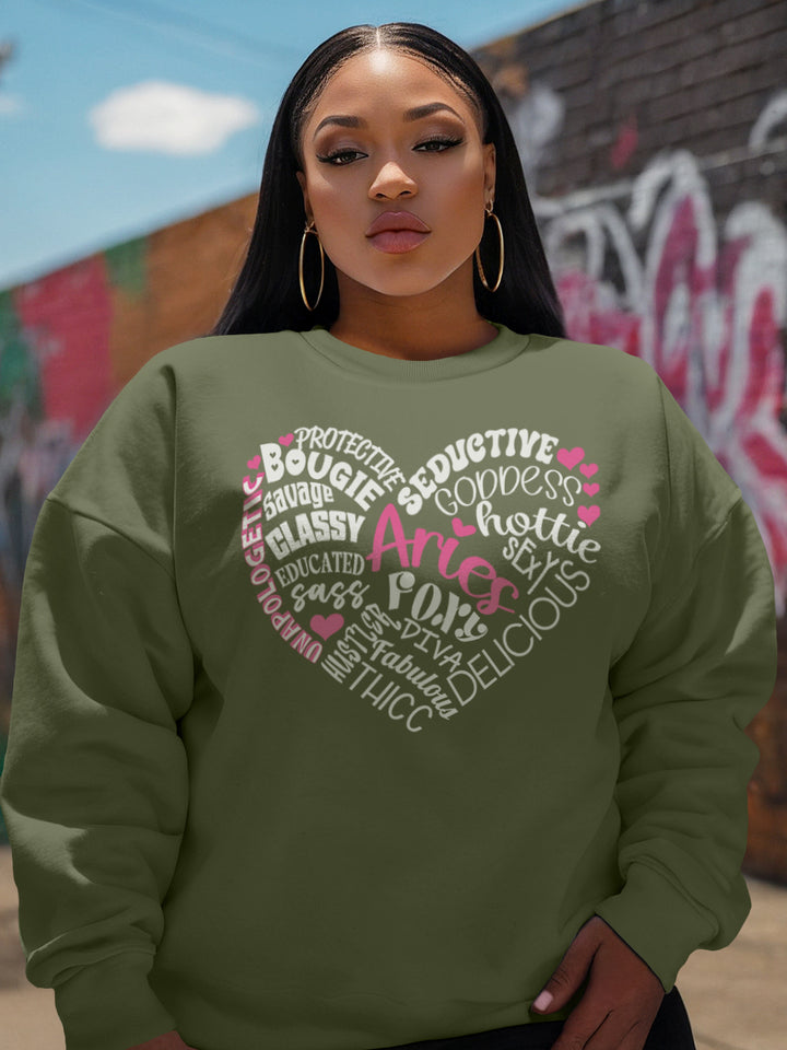 ARIES TRAITS HEART SWEATSHIRT