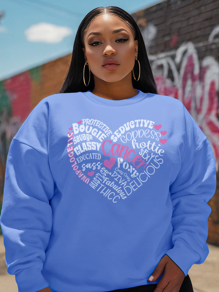 CANCER TRAITS HEART SWEATSHIRT