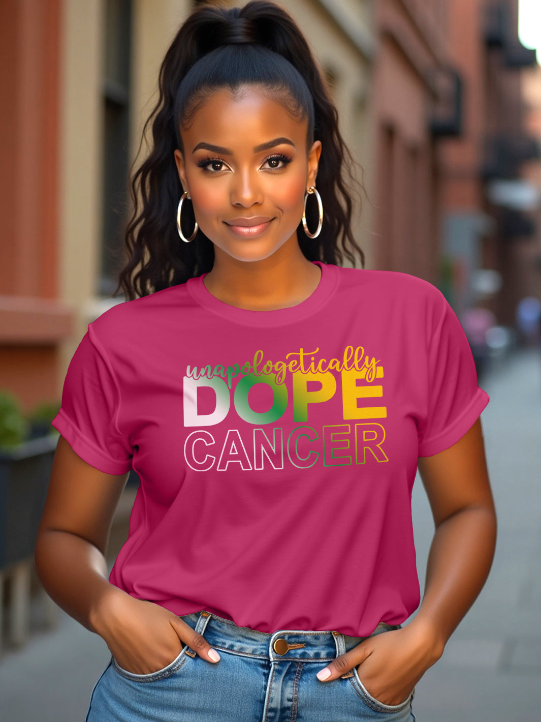 UNAPOLOGETICALLY DOPE CANCER T-SHIRT