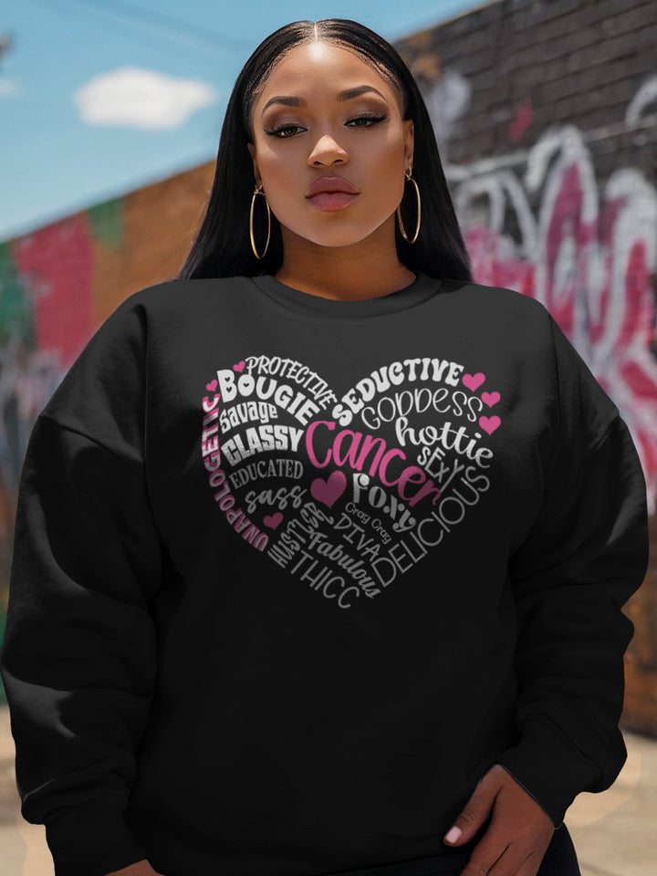 CANCER TRAITS HEART SWEATSHIRT