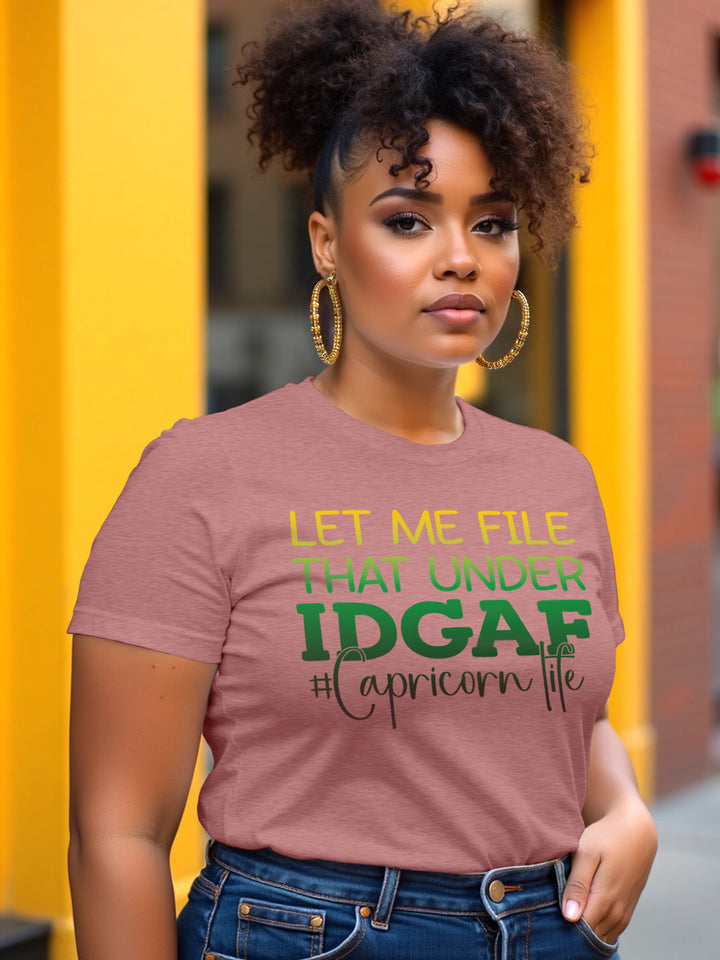 CAPRICORN IDGAF T-SHIRT | Cold, calm, collected