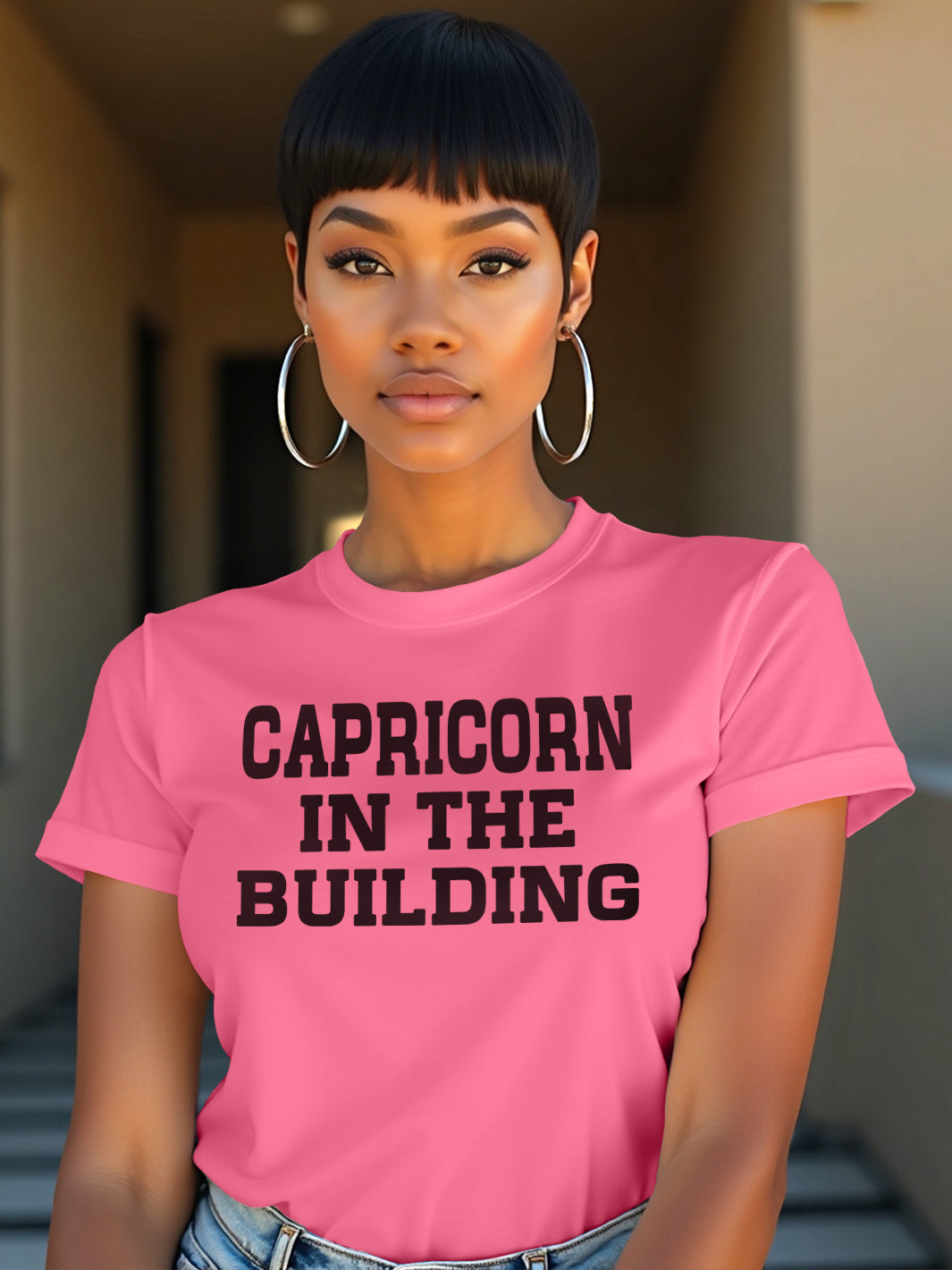 CAPRICORN IN THE BUILDING T-SHIRT