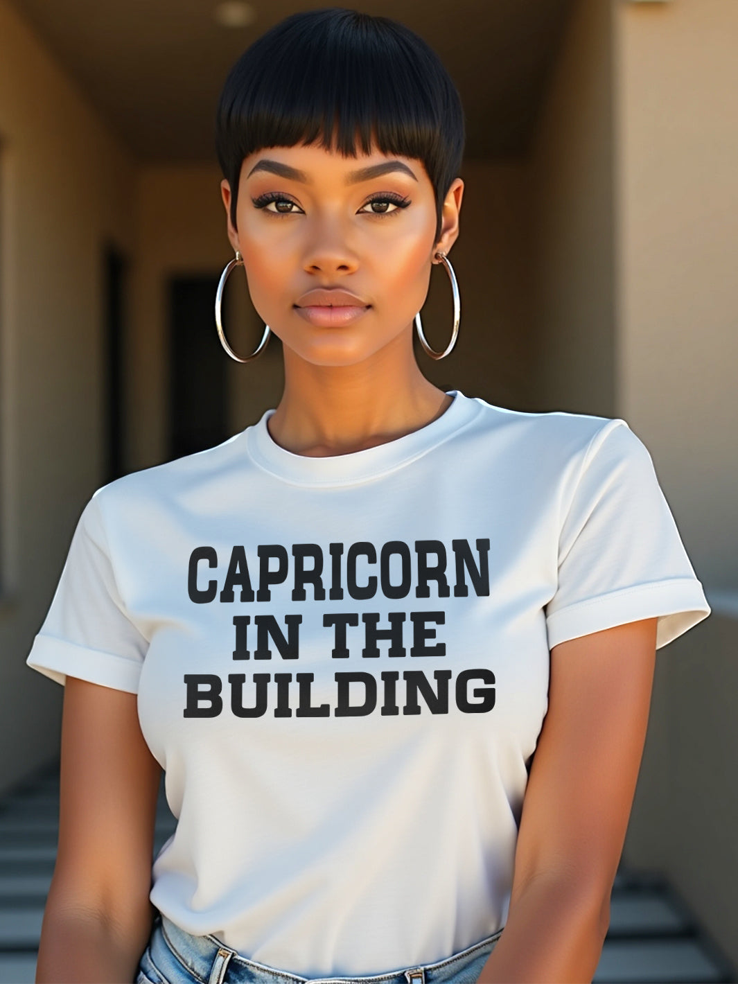 CAPRICORN IN THE BUILDING T-SHIRT